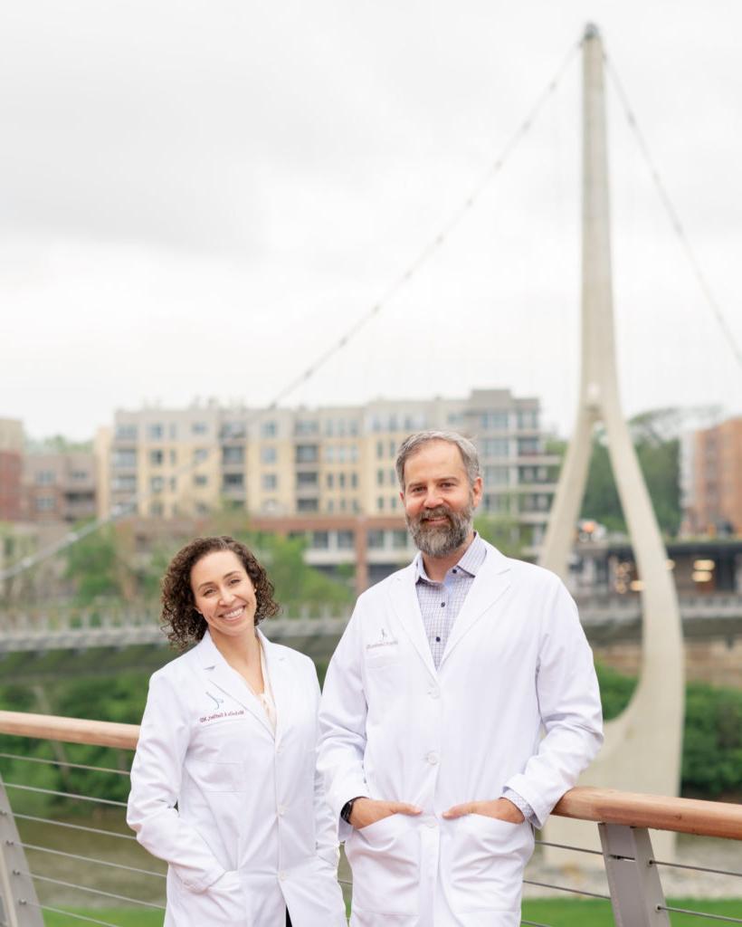 Dr. Donaldson and Dr. Sieffert in Bridge Park, Dublin, OH